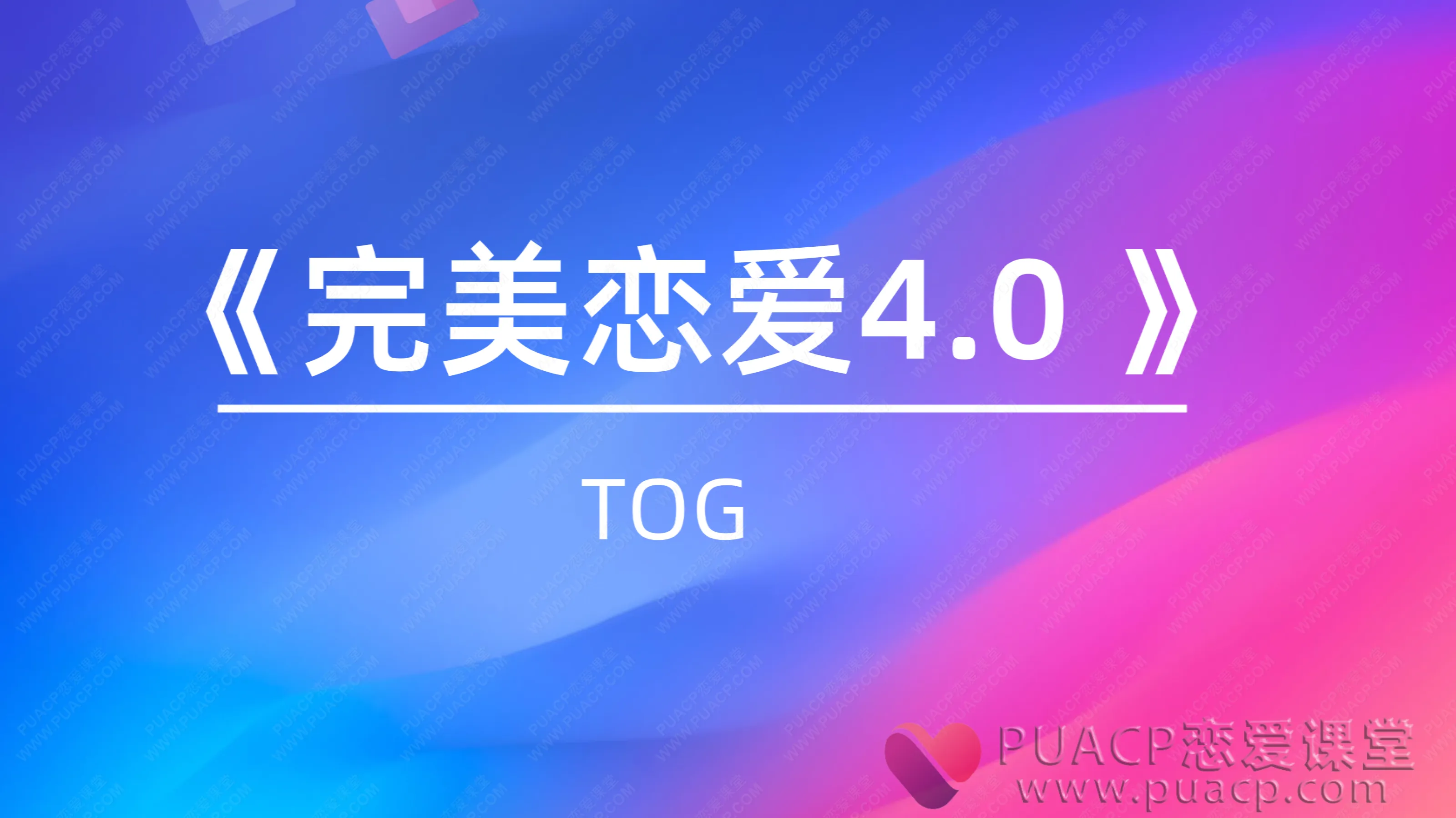 TOG《完美恋爱4.0 》