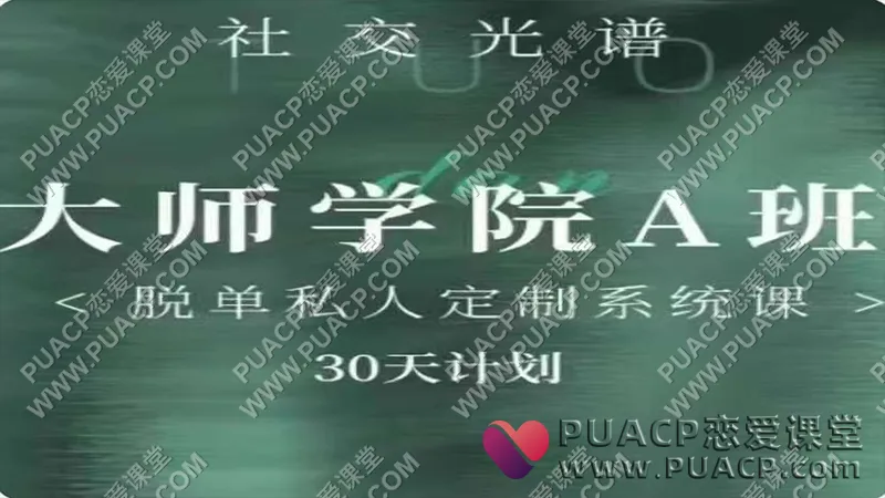 社交光谱《大师学院A班》30天计划