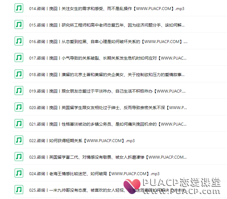 大迎认知圈《私教课程》私教咨询语音合集(无水印)