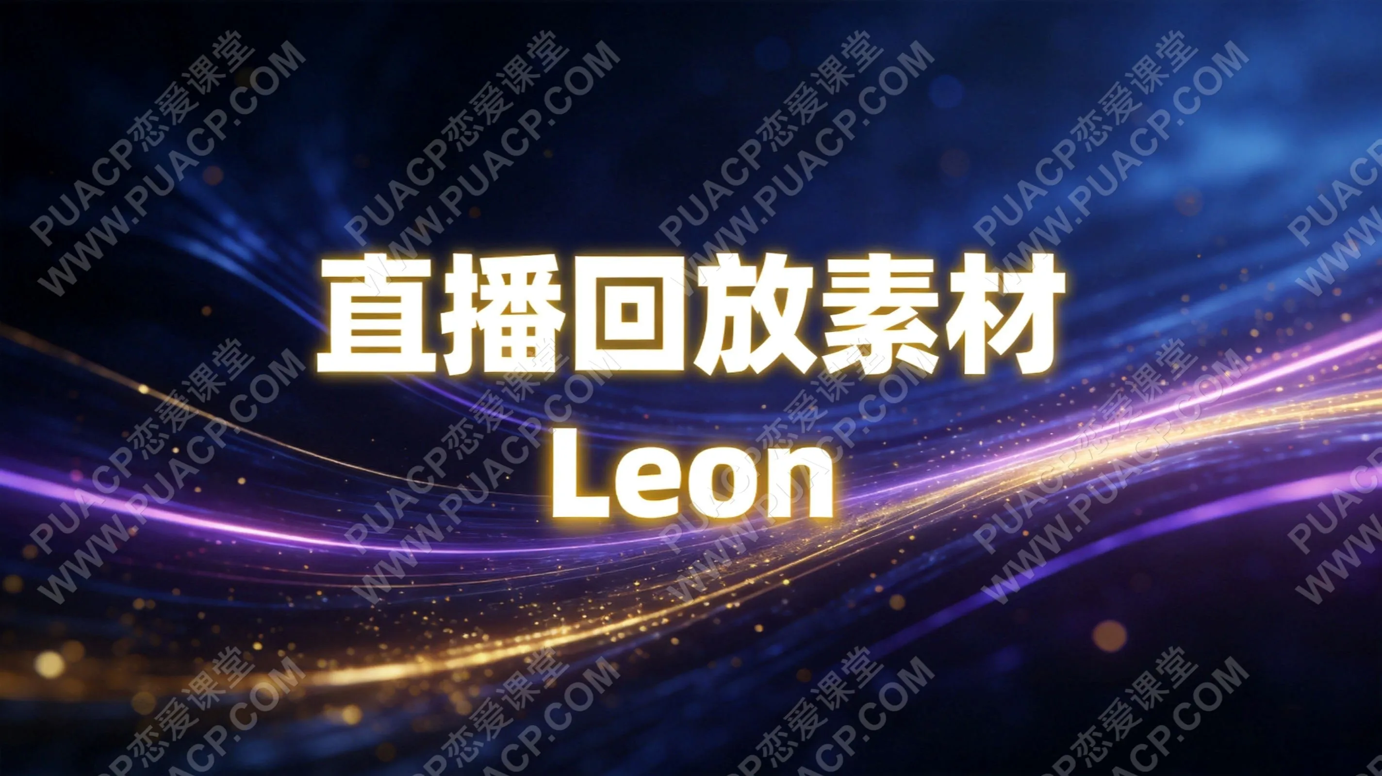 Leon《直播回放播素材》
